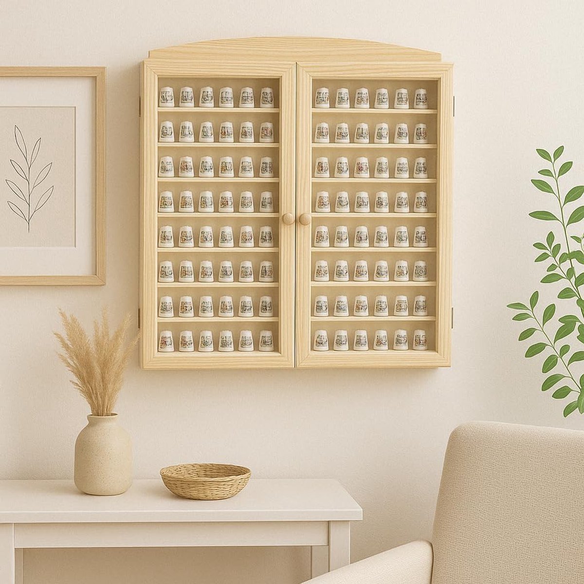 Vind vitrine kast vingerhoedjes op - april 2026