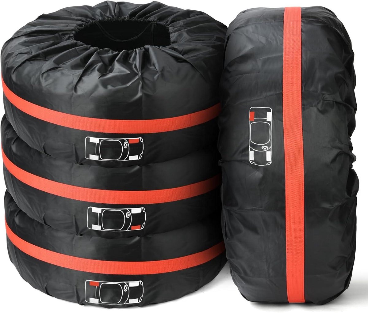 Allecto Plus - Bandentassenset voor 19-23 Inch Banden - Waterdicht en Stofdicht - Robuust 210D Oxford Materiaal - Met Draaggreep - Bandenopslag en Veilige Opslag - Geschikt voor Schoon Transport (Doorsnede 80cm)