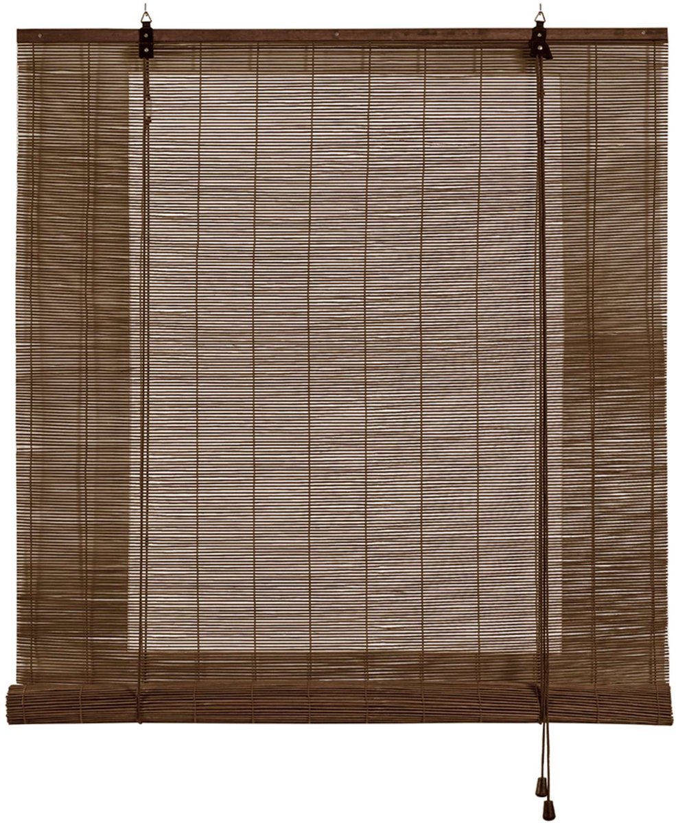 Storesdeco Bamboe rolgordijn voor binnen en buiten - Donkerbruin, 120x175 cm Brown