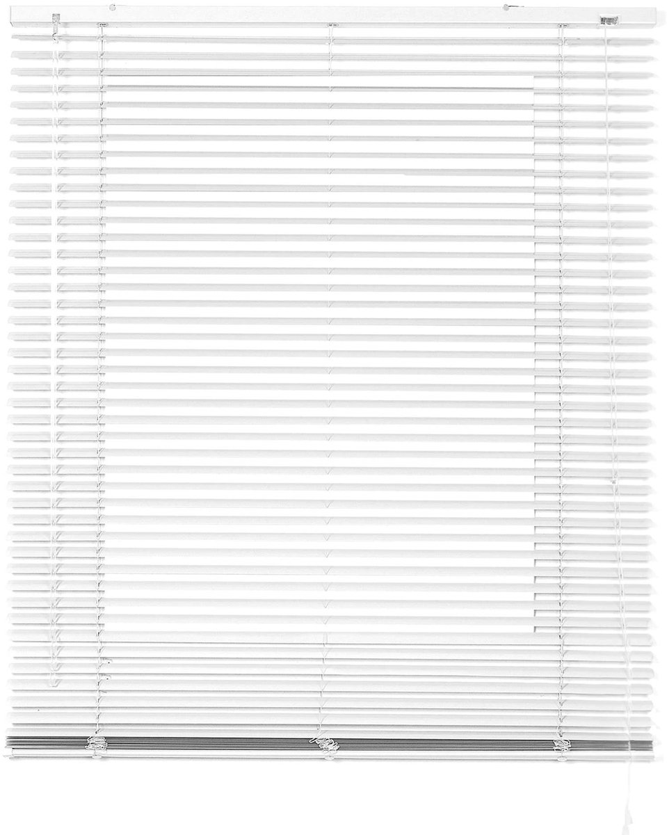 Storesdeco Aluminium Jaloezieën met Koord Wit 120x250 White