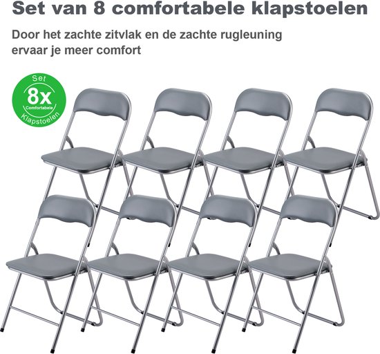 Brixy Klapstoelen - Set van 4 - Vouwstoelen - Fluweel - Eettafelstoelen - Opklapbare Stoelen - 43 x 47 x 80 CM - Stoelen - Zwart