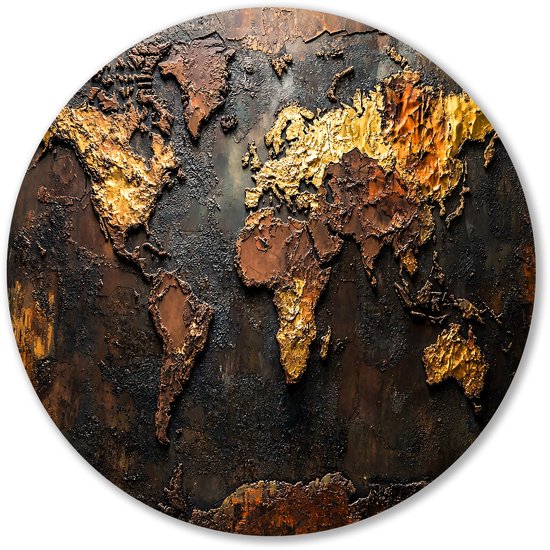 Abstracte wereldkaart - wereldkaart - Abstracte - Forex - muurcirkel forex