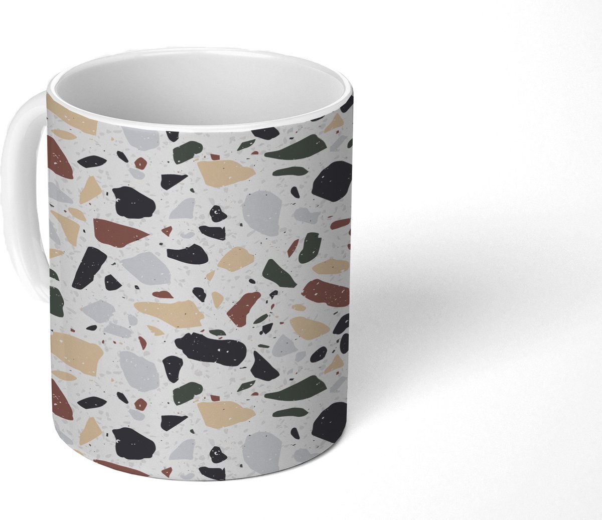 Mok - Koffiemok - Terrazzo - Patroon - Kleurrijk - Klei - Mokken - 350 ML - Beker - Koffiemokken - Theemok