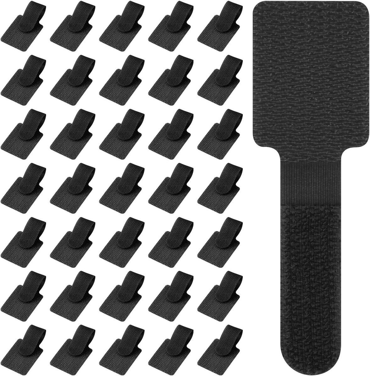 Cable Ties - Zelfklevend - 36 Stuks - 3 cm x 9 cm - Zwart