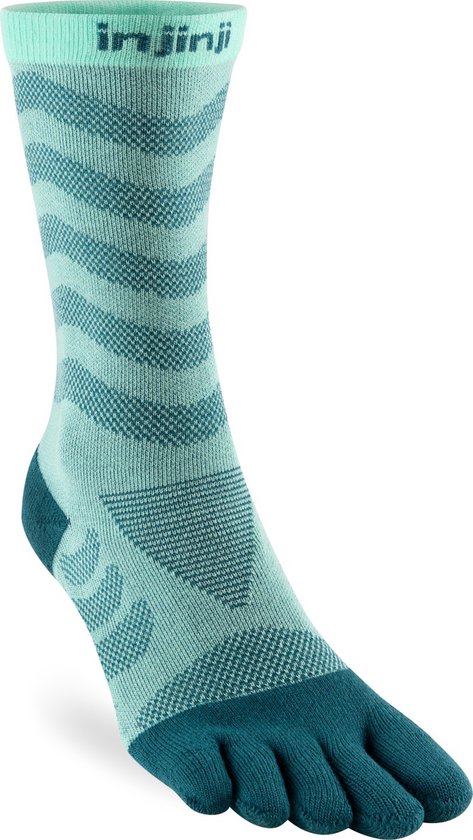 Injinji Women's Ultra Run Crew - Vert émeraude - 35-40 - Chaussettes à orteils
