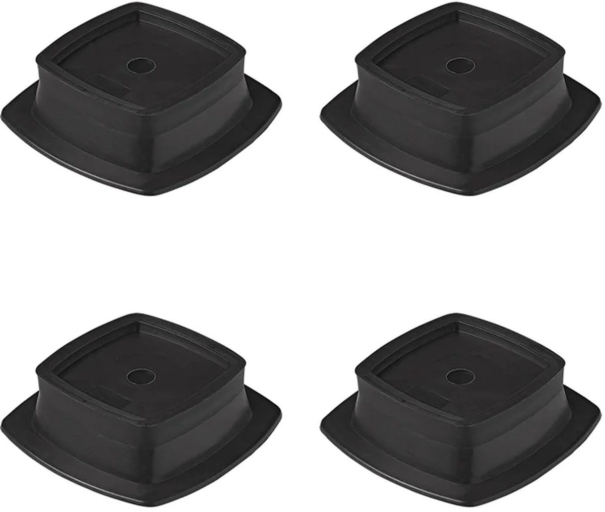 ProPlus Onderlegplaten - Stapelbaar voor Uitdraaisteunen - 4 stuks - Stabilisatievoet Caravan - Zwart