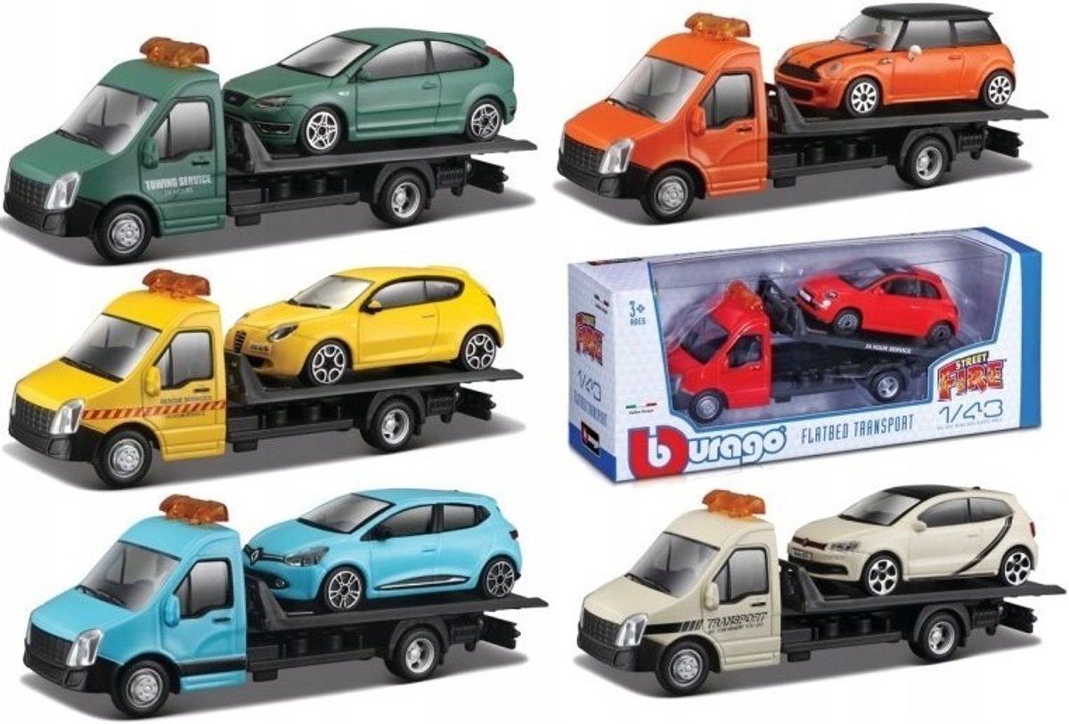 Autotransporter met VW Polo GTi Bburago 1:43