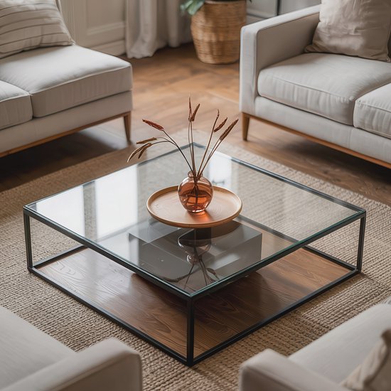 Bedel met facetgeslepen cabochon hart (glas) - Crystal
