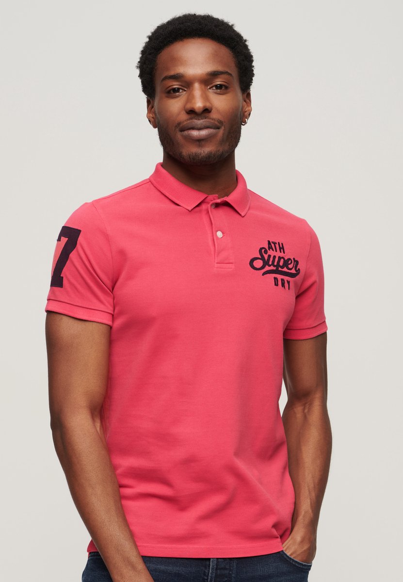 Superdry Vintage Superstate Polo Heren Roze