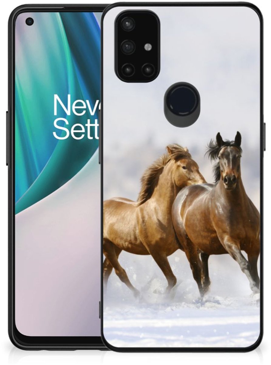 OnePlus Nord N10 5G Dierenprint Telefoonhoesje Paarden