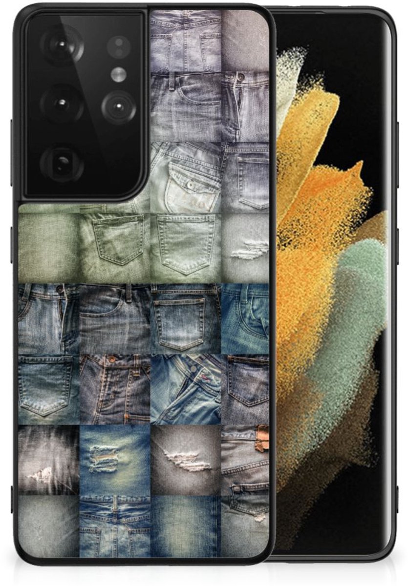 GSM Cover Samsung Galaxy S21 Ultra Spijkerbroeken