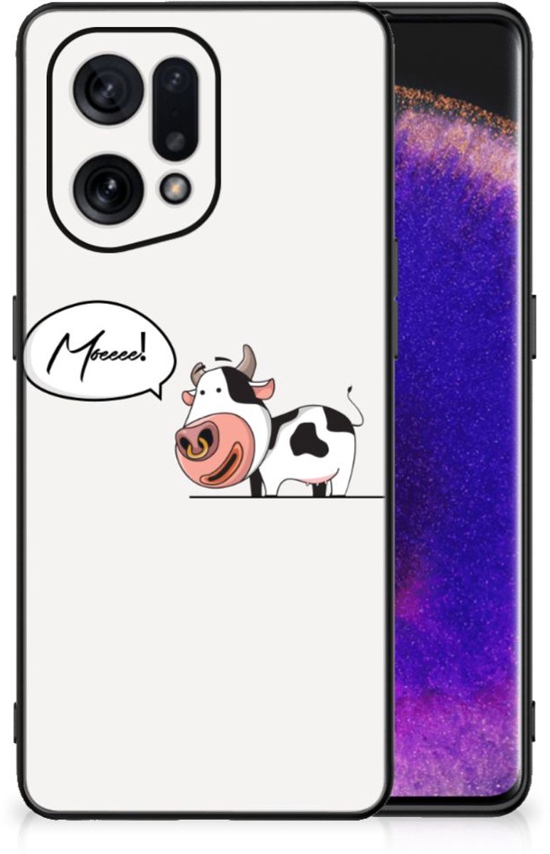 Back Cover voor OPPO Find X5 Hoesje Cow