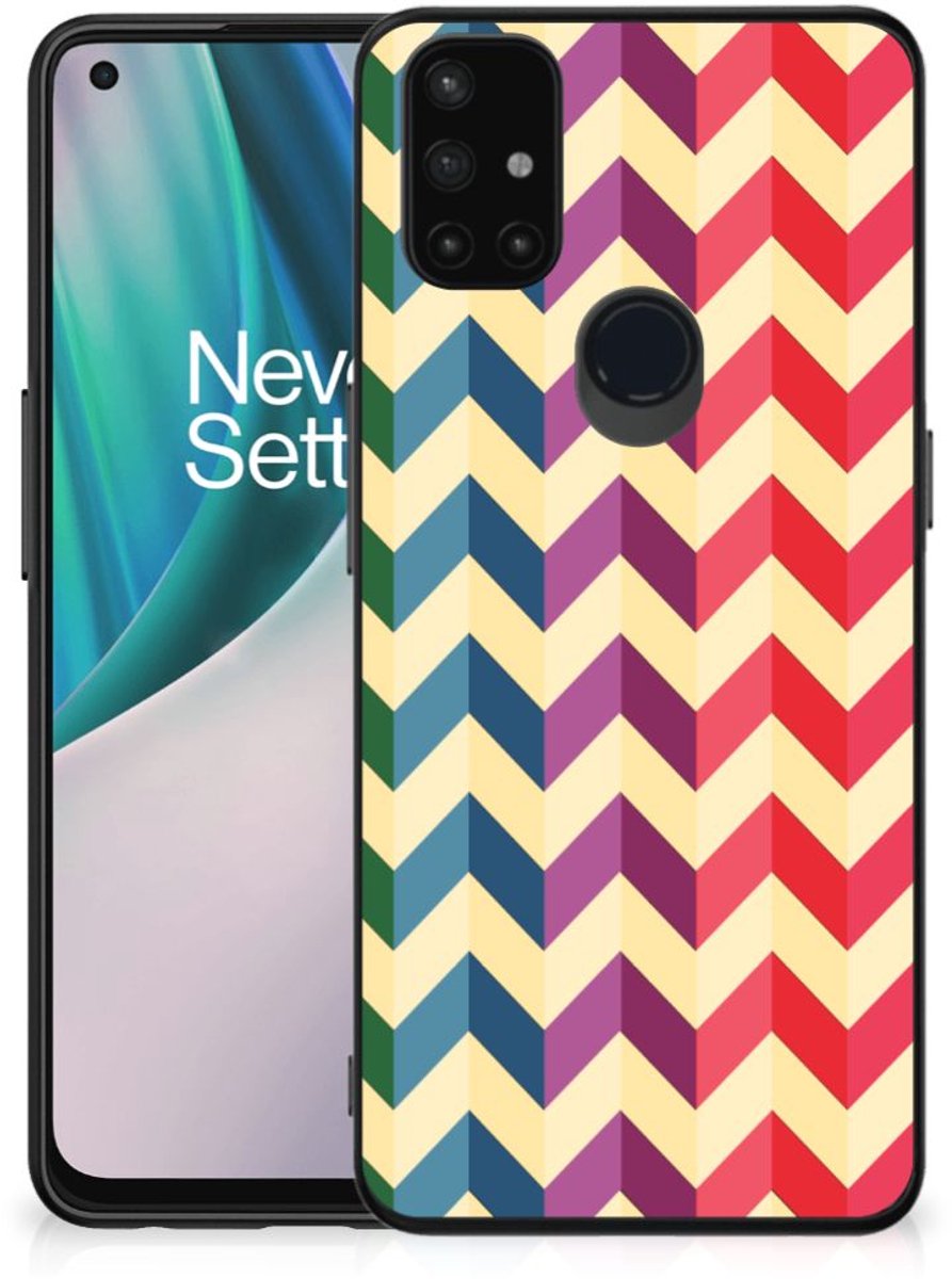OnePlus Nord N10 5G Back Case Zigzag Multi Color
