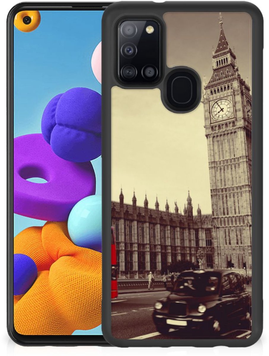 Back Cover voor Samsung Galaxy A21s Silicone Hoesje Londen