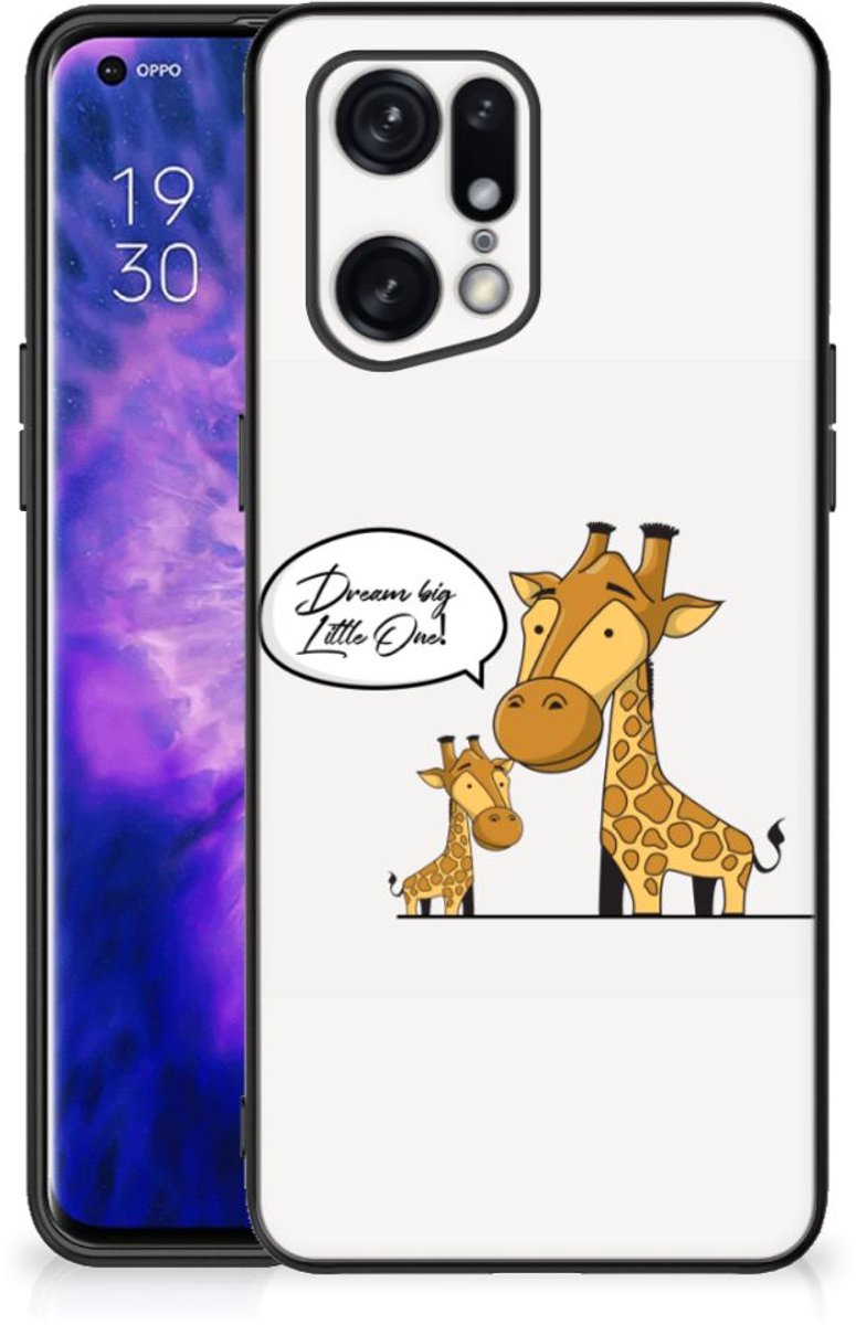 Back Cover voor OPPO Find X5 Pro Hoesje Giraffe