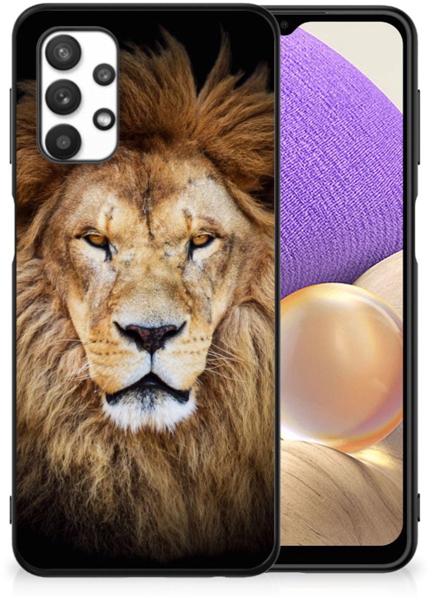 Samsung Galaxy A32 5G Dierenprint Telefoonhoesje Leeuw