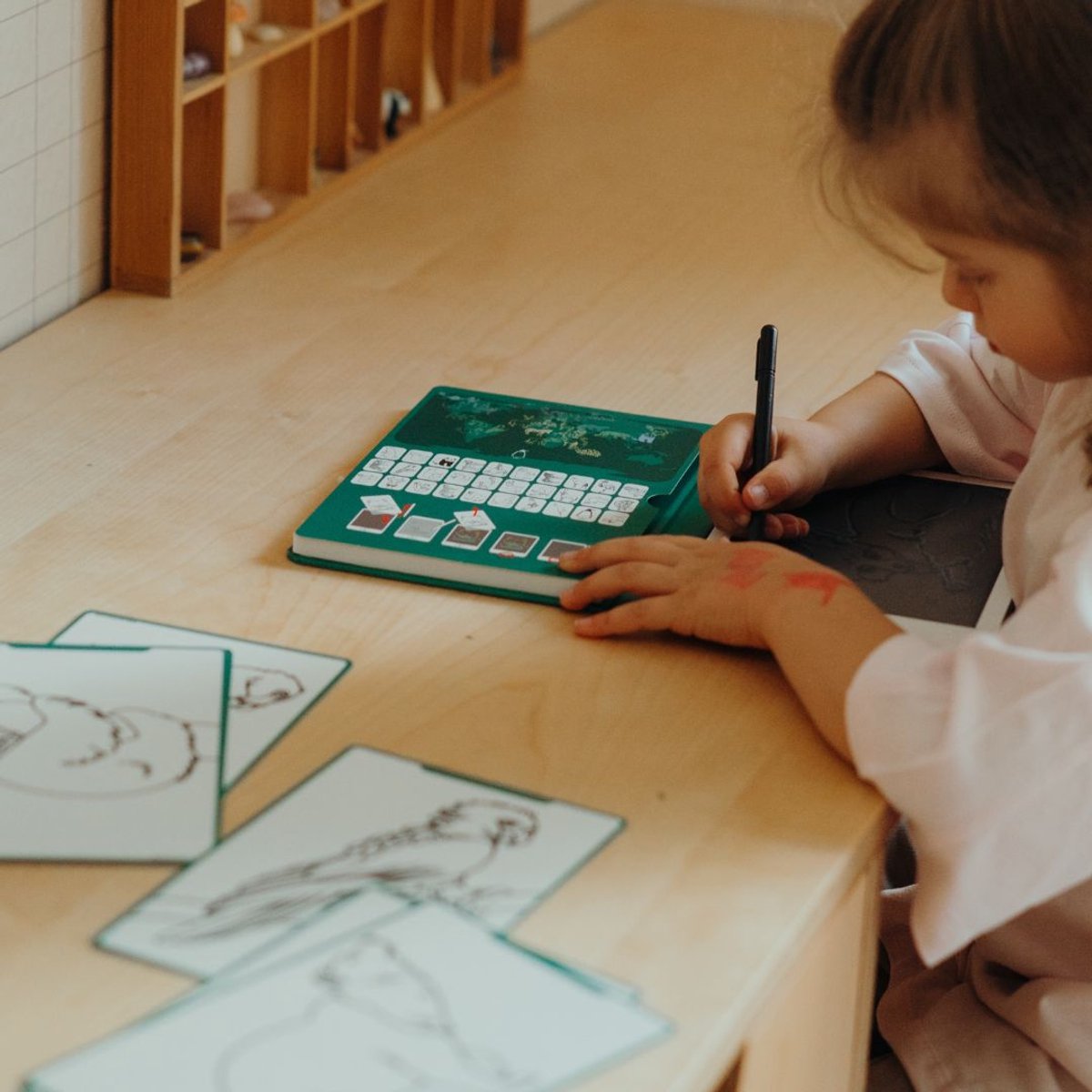 BEAU by Bo Kidywolf Kidydraw Mini Tekenboek met LCD-scherm Dieren over de wereld + Refill Once upon a time & Animals