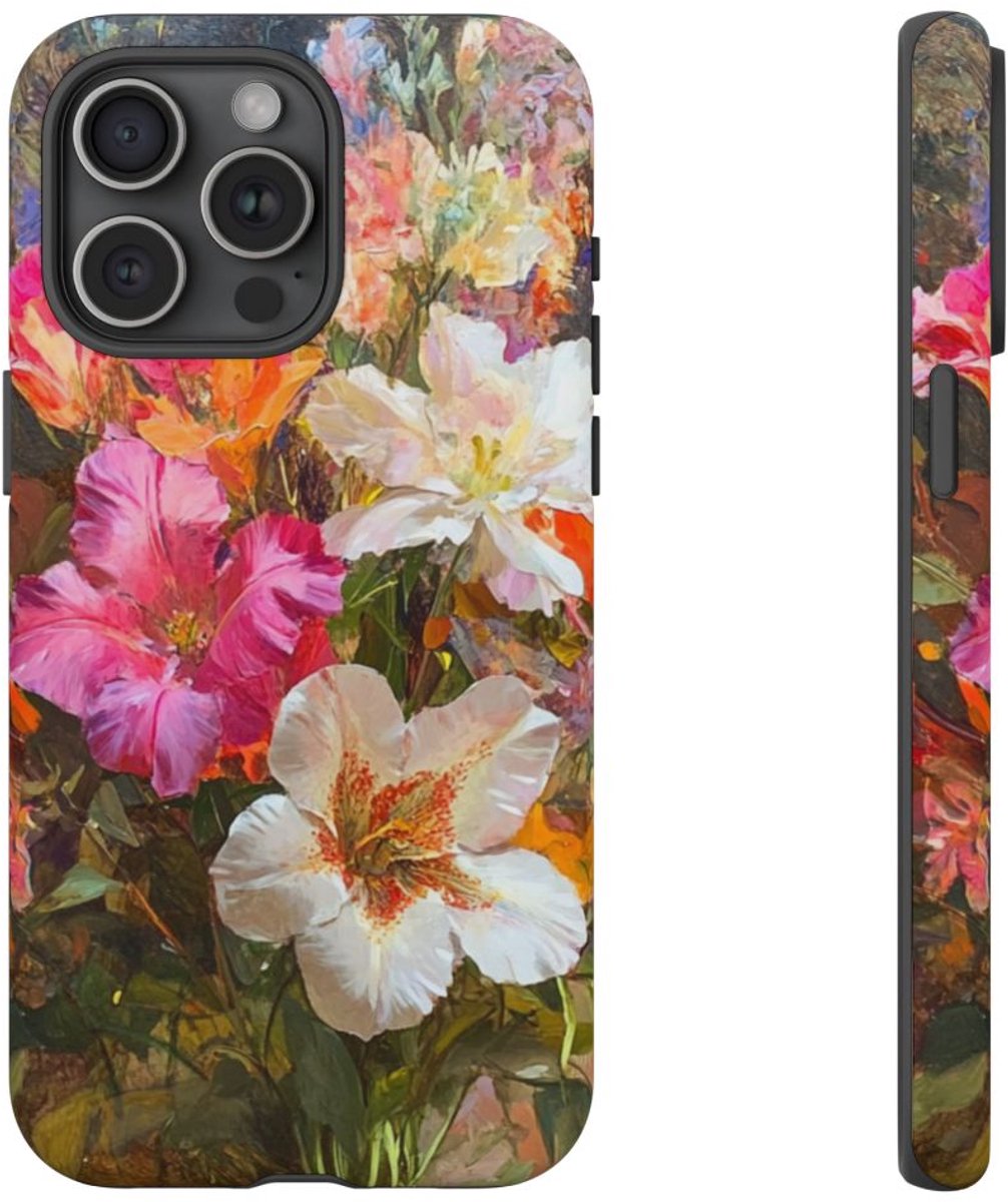 Kleurrijk Bloemenboeket Schildering – Telefoonhoesje Geschikt voor iPhone 15 Pro Max