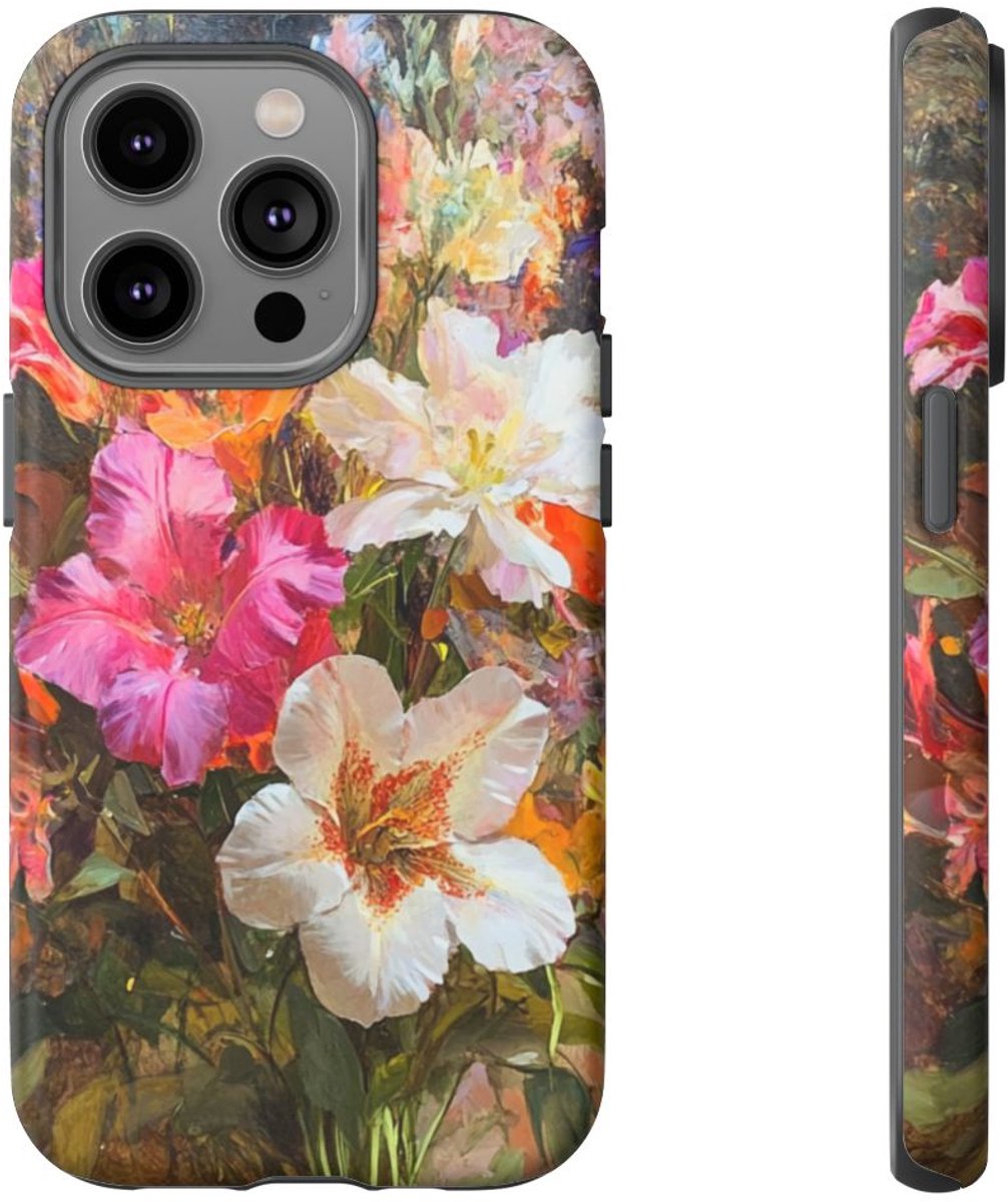 Kleurrijk Bloemenboeket Schildering – Telefoonhoesje Geschikt voor iPhone 14 Pro