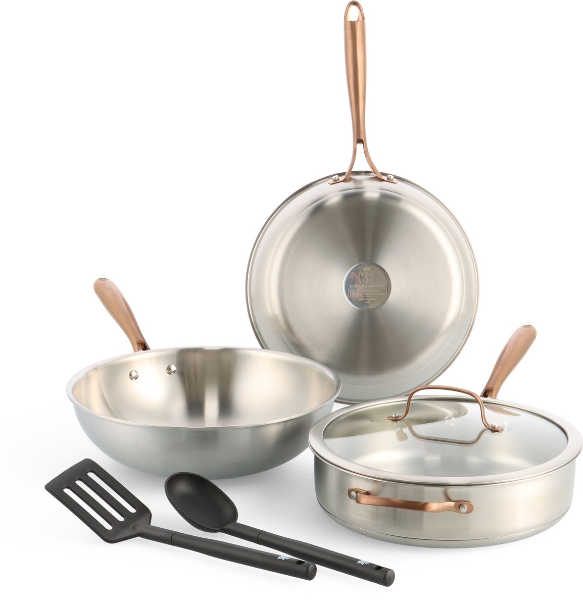 BK Rose 2-delige Koekenpannenset 24cm & 28cm, Zilver - Pan