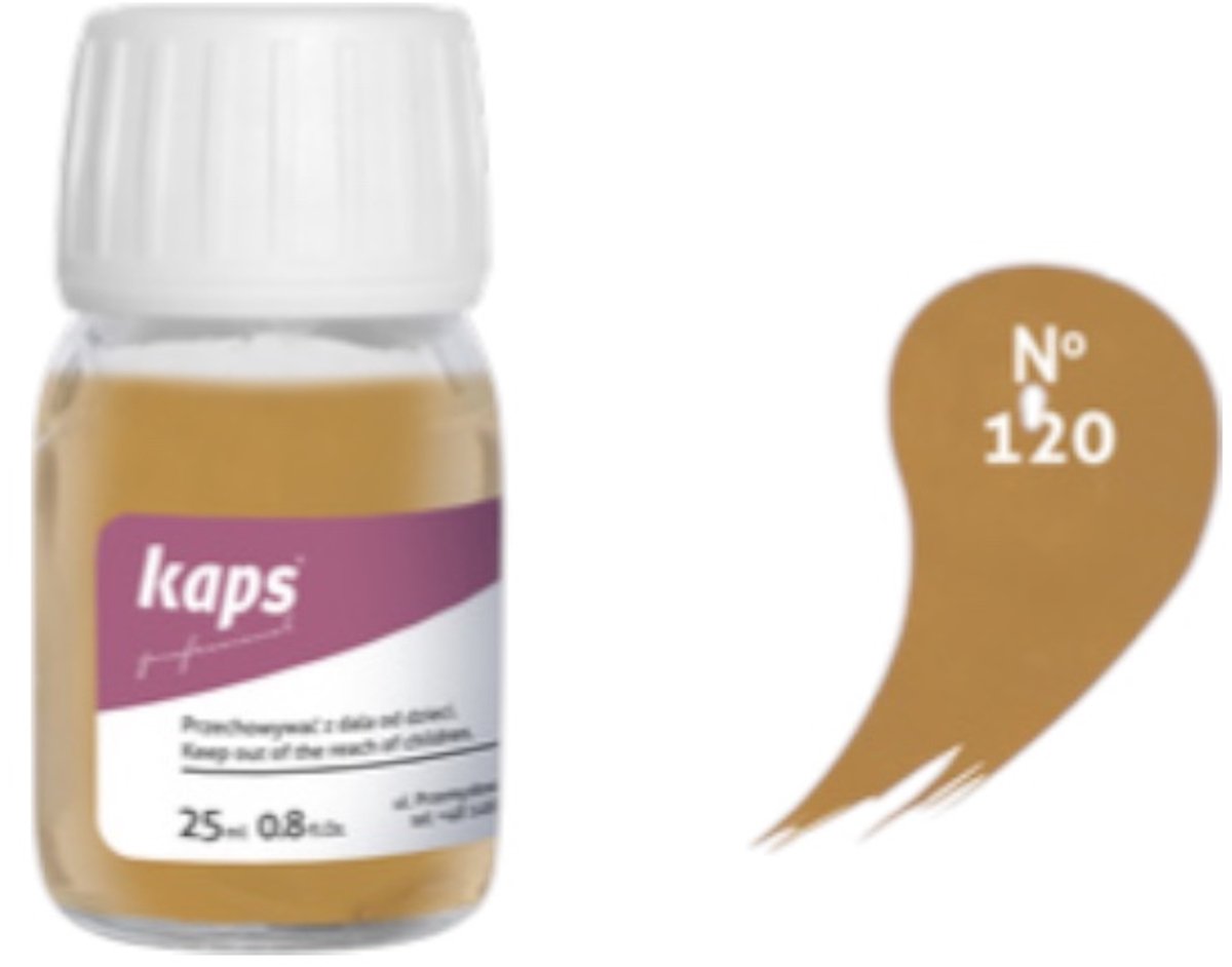 Kaps super color leer & kunstleer verf inc.cleaner - (120) Bruine Suiker - 25ml