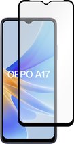 Cazy Screenprotector Oppo A17 Full Cover Tempered Glass - Zwart
