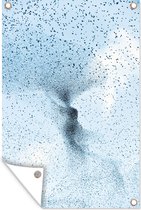 Muurdecoratie Onderaanzicht van een zwerm spreeuwen - 120x180 cm - Tuinposter - Tuindoek - Buitenposter