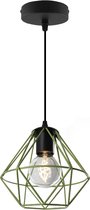 Olucia Jochem - Industriële Hanglamp - Metaal - Groen;Zwart - Overig - 21 cm