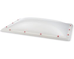 Skylux polycarbonaat lichtkoepel 6-wandig - opaal 1000 x 2000 mm
