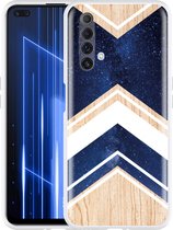 Realme X50 Hoesje Space wood - Designed by Cazy