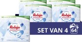 Bol.com Robijn Classics Stralend Wit Wasmiddeldoekjes - 4 x 16 wasstrips - Voordeelverpakking aanbieding