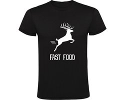 Fast Food Heren T-shirt | Ongezond Eten | Restaurant | Friet | Patat | Hamburger | Shoarma | Spare Ribs | Kebab