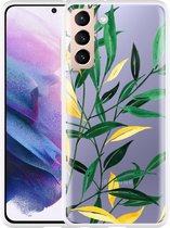 Hoesje Geschikt voor Samsung Galaxy S21 Watercolor Flowers
