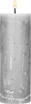 Blokker Rustieke Cilinderkaars - Grijs - 7x19 cm