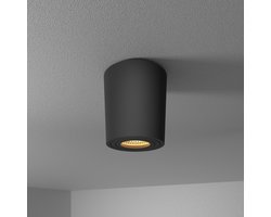 Paxton LED Opbouwspot - 4 Watt 345 lumen - 2700K warm wit - GU10 - Badkamer Opbouwspot - Dimbaar - IP65 Waterdicht - Rond - Voor binnen en buitengebruik - Zwart