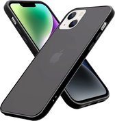 Cadorabo Hoesje voor Apple iPhone 14 in MATT ZWART - Hybride beschermhoes met TPU siliconen Case Cover binnenkant en matte plastic achterkant