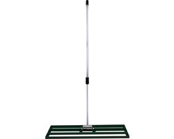 Niveleur de pelouse T-MECH - Râteau niveleur 100 cm - Manche réglable : 1,20 à 1,90 m - Manche Comfortable - Vert