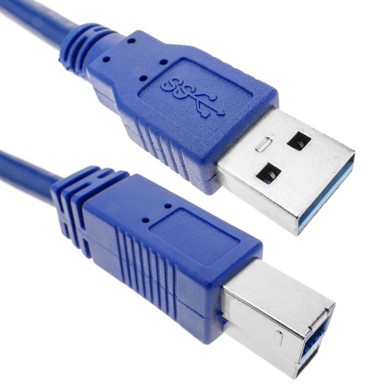 Cavo USB 2.0 Ad Alta Velocità BeMatik - 1 Metro - Connettori Placcati Oro E Anelli Ferrite - A Maschio A B Maschio