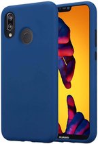 Cadorabo Hoesje voor Huawei P20 LITE 2018 / NOVA 3E in Donker Blauw - Hybride beschermhoes met TPU siliconen binnenkant en 2-delige kunststof buitenkant