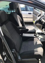Pasvorm stoelhoezen set (stoel en stoel) Citroen Berlingo / Peugeot Partner 2008 t/m 2018 - Stof zwart