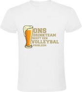 Volleybal drinkteam Heren T-shirt | bier | sport | drank | zuipen | teamsport | kroeg | Wit