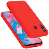 Cadorabo Hoesje geschikt voor Samsung Galaxy M30 / A40s in LIQUID ROOD - Beschermhoes gemaakt van flexibel TPU silicone Case Cover