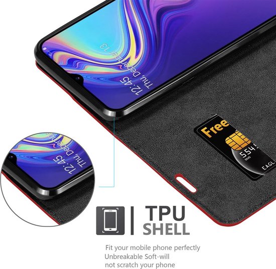 Coque Cadorabo pour Samsung Galaxy M30 / A40s en ROUGE POMME - Pochette de protection avec fermeture magnétique
