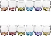 Secret de Gourmet Verres à boire / verres à eau - 12x pièces - 310 ml - mélange de couleurs