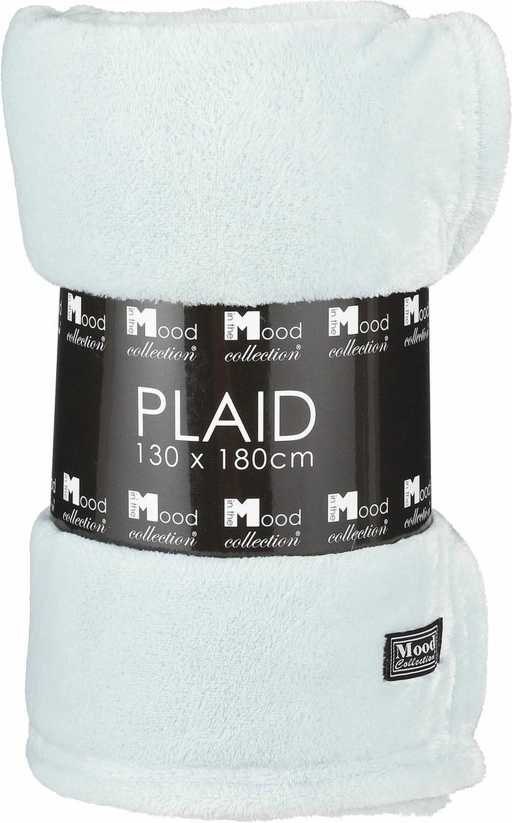 In The Mood Mica Decorations Famke Fleece Plaid - L180 x B130 cm - Mintgroen