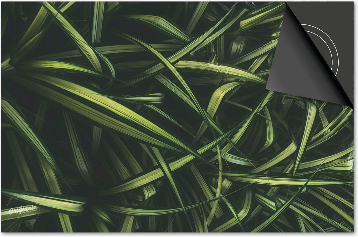 Inductie beschermer 81x52 - afdekplaat inductie mat - Dietrix Kookplaat beschermer - DELUXE - Leaves - 15 Groene sprieten