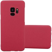 Cadorabo Hoesje geschikt voor Samsung Galaxy S9 in FROSTY ROOD - Hard Case Cover beschermhoes in Frosted look tegen krassen en stoten