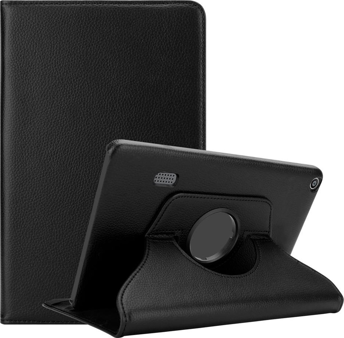 Cadorabo Tablet hoes voor Huawei MediaPad T3 7 (7.0 Zoll) in OUDERLING ZWART - Beschermhoes ZONDER auto Wake Up, met stand functie en elastische band sluiting