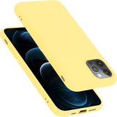 Cadorabo Hoesje geschikt voor Apple iPhone 13 MINI in LIQUID GEEL - Beschermhoes gemaakt van flexibel TPU silicone Case Cover