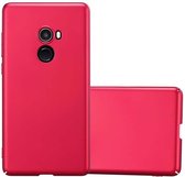 Cadorabo Hoesje geschikt voor Xiaomi Mi MIX 2 in METAAL ROOD - Hard Case Cover beschermhoes in metaal look tegen krassen en stoten